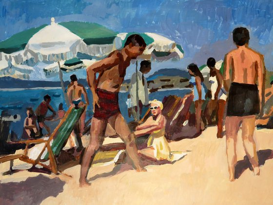 John Robie on the beach