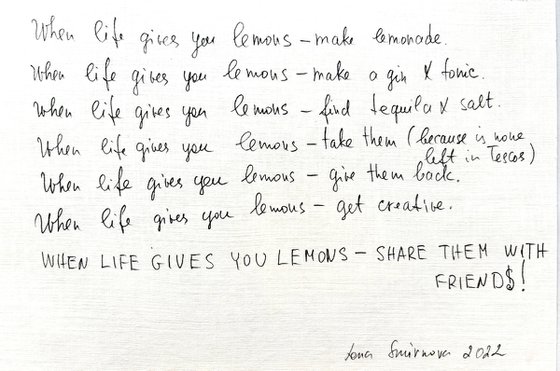 When life gives you lemons