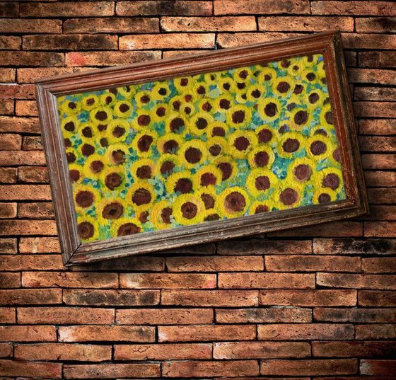 Miniature Landscape of Sunflowers