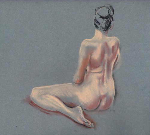 Maxine seated, back view by Julia Wakefield