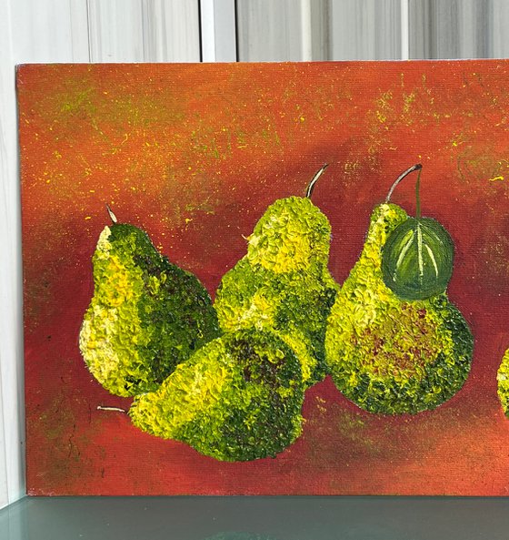 Pears original oil painting