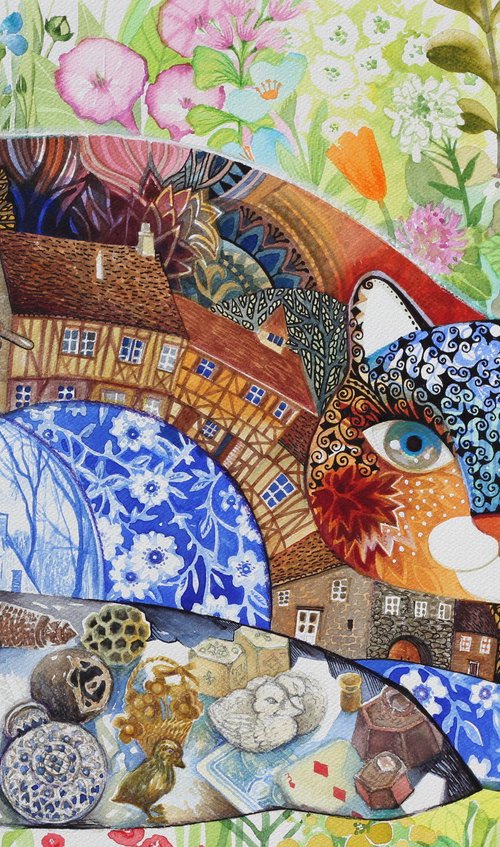 Bric-à-Brac Cat by Oxana Zaika