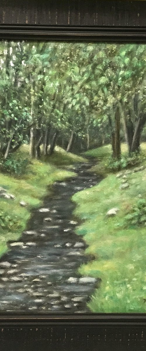 MOON BROOK from the FOOTBRIDGE by Kathleen McDermott
