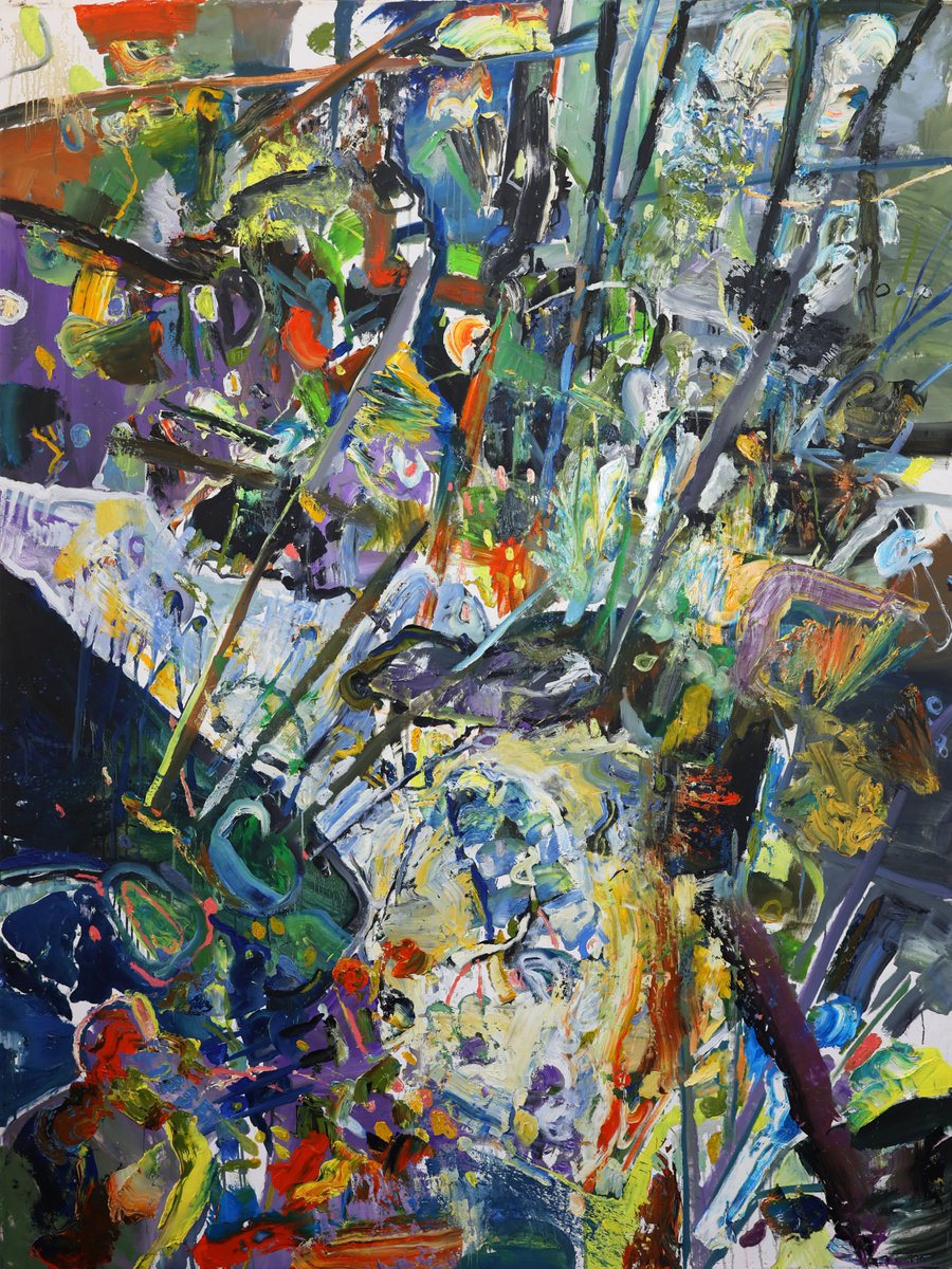 Organic Abstract Oil Painting By Dominic Virtosu, 59 X 79, Abstract Landscape, Original Artwork