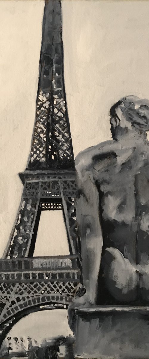 Eiffel and a Guy by Donn Poll