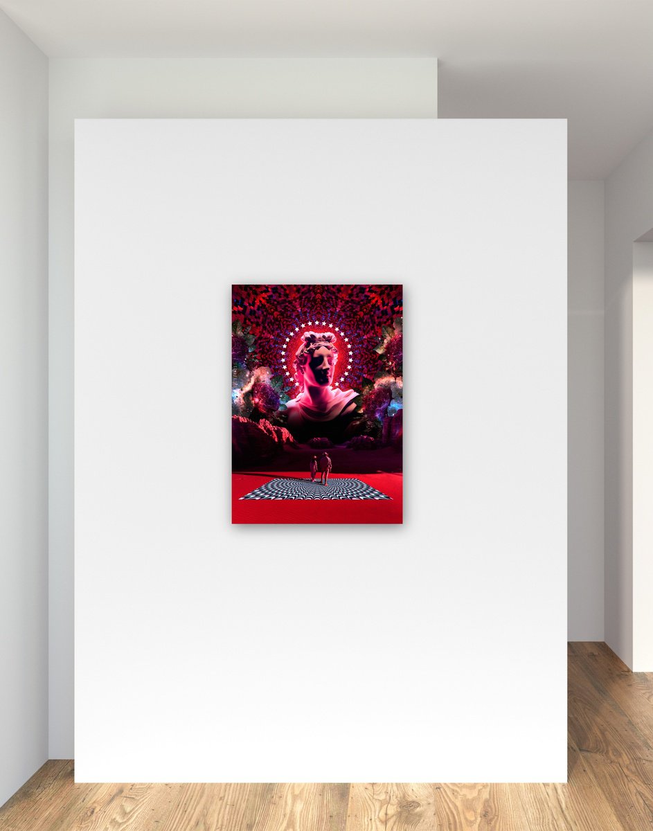 Surrealistic Abstract Print By Darius Comi, 20 X 28, In The Lap Of The Gods - High Resolution Print On Forex, Original Artwork