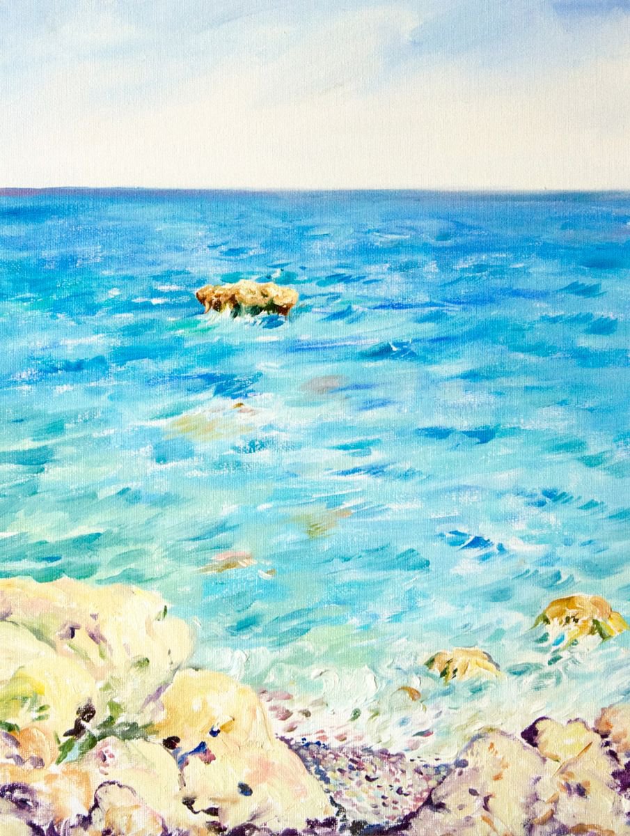 Seascape with the stones by Daria Galinski
