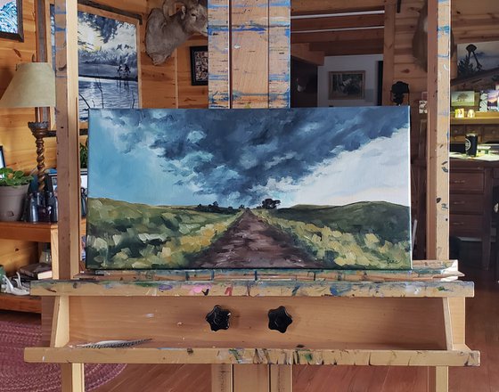 "Prairie Road Storms" - Landscape - Storms - North Dakota