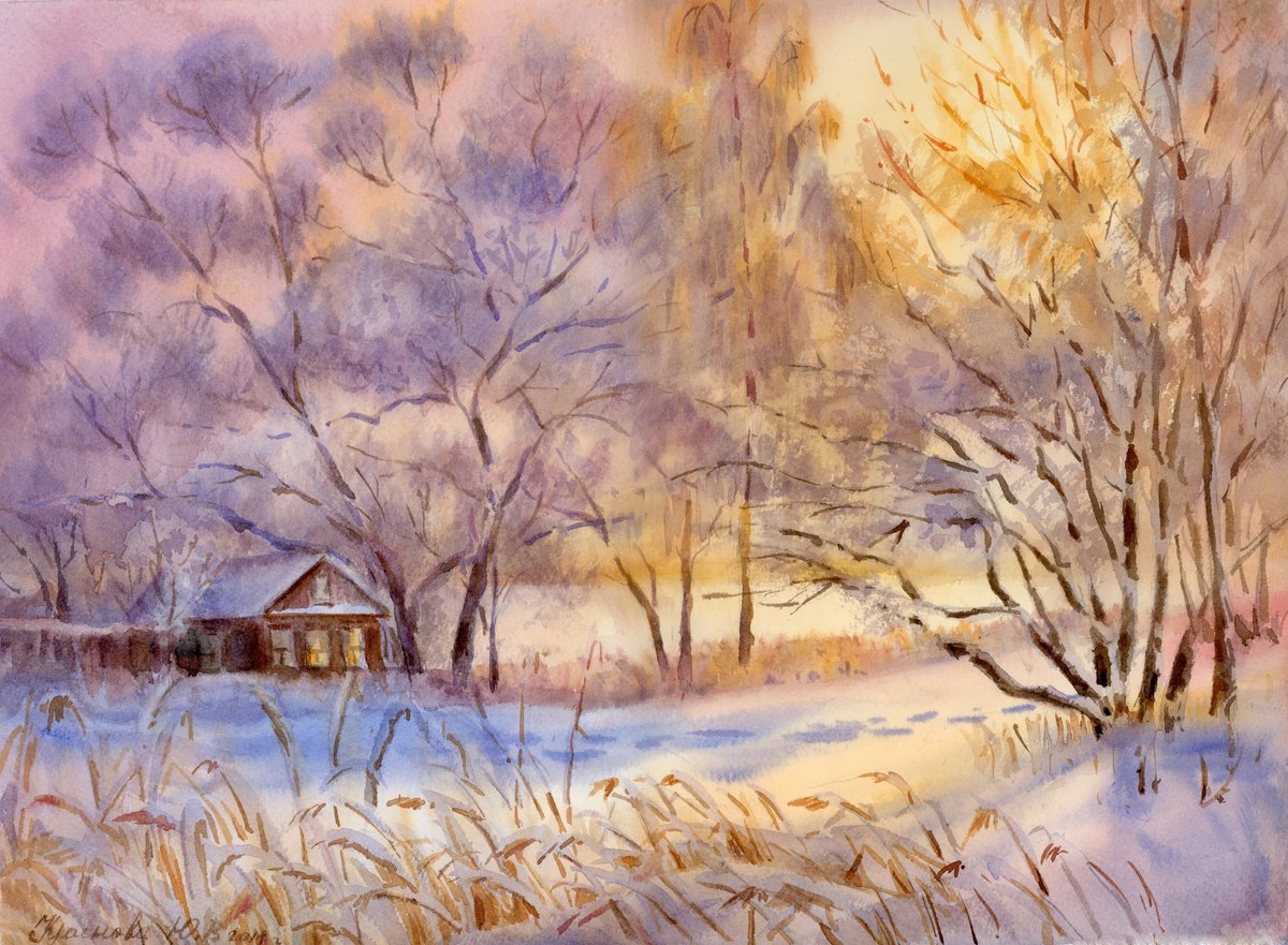 Winter sunset by Yulia Krasnov
