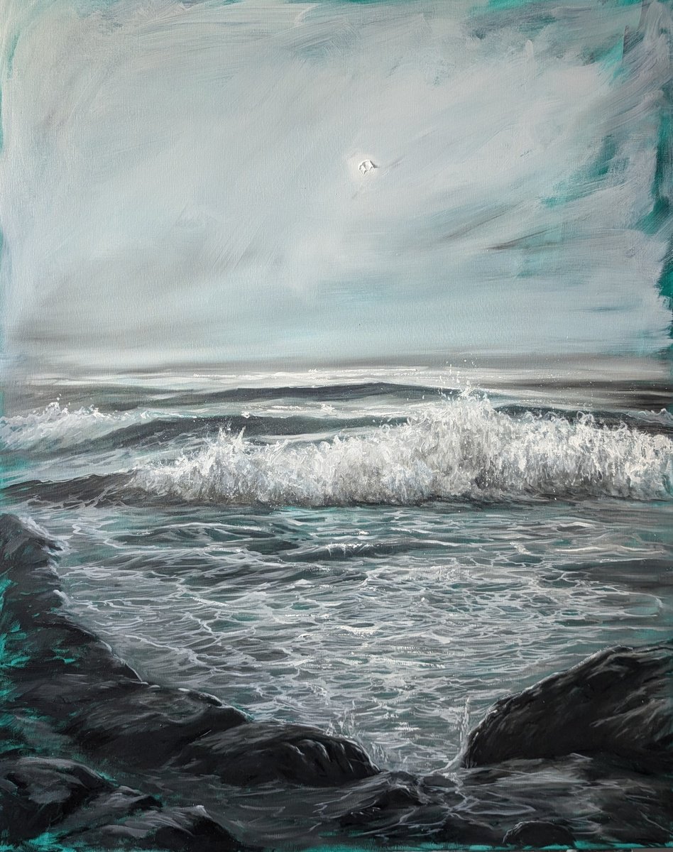 Impressionistic Landscape Oil Painting By Sophie Adair, 31 X 39", Dream State, Original Artwork