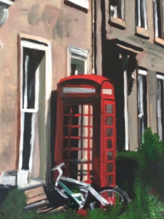 The Red Phone Box in a Scottish Garden
