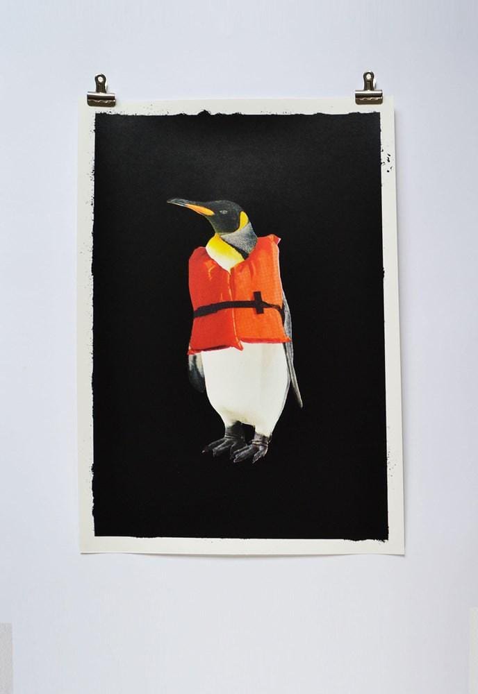 Photorealistic Screenprint , Future Penguin By Colour Black, 14 X 20, Artwork For Sale On Artfinder