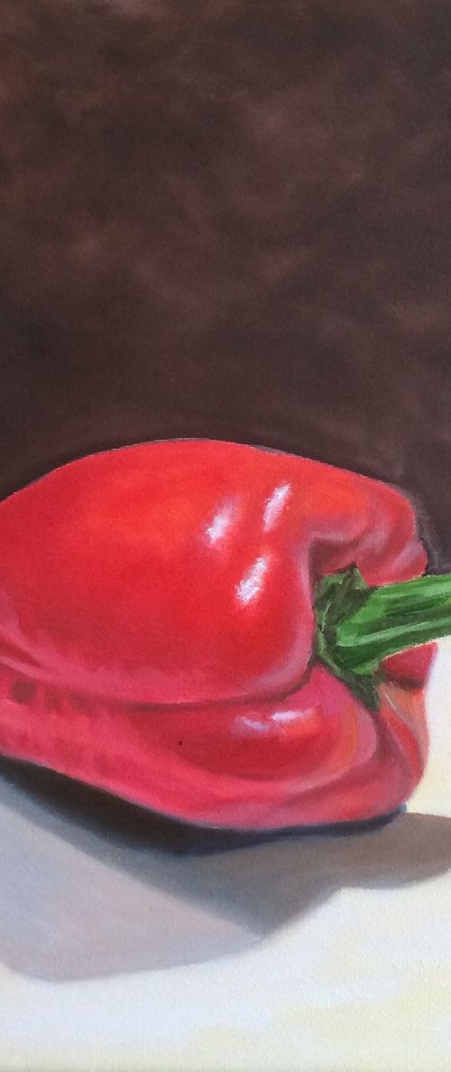 Red sweet Pepper. Still life by Ira Whittaker
