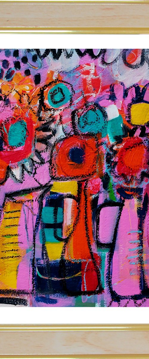 Still Life with Orange Vase II by Jan Rippingham