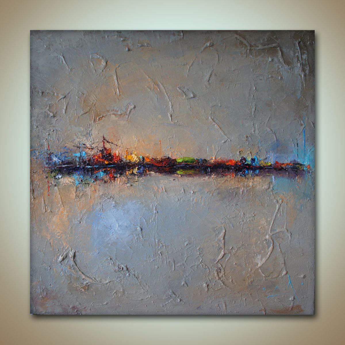 Horizons, Abstract landscape painting Artfinder