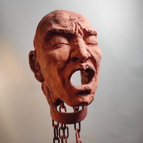 "Voiceless " Unique sculpture