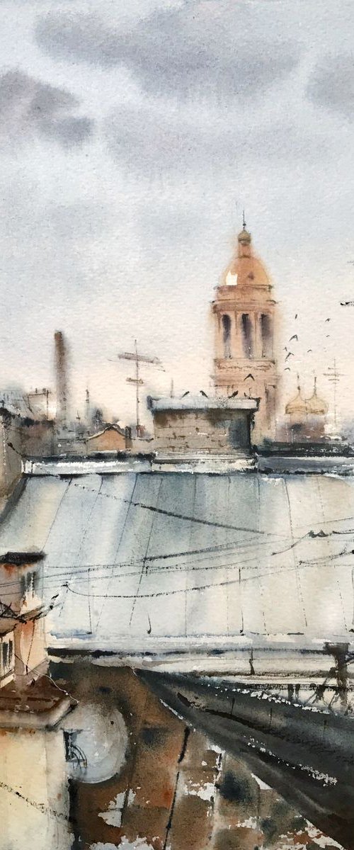 Roofs of St. Petersburg. № 2 by Eugenia Gorbacheva