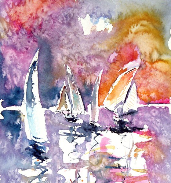 Sailboats resting