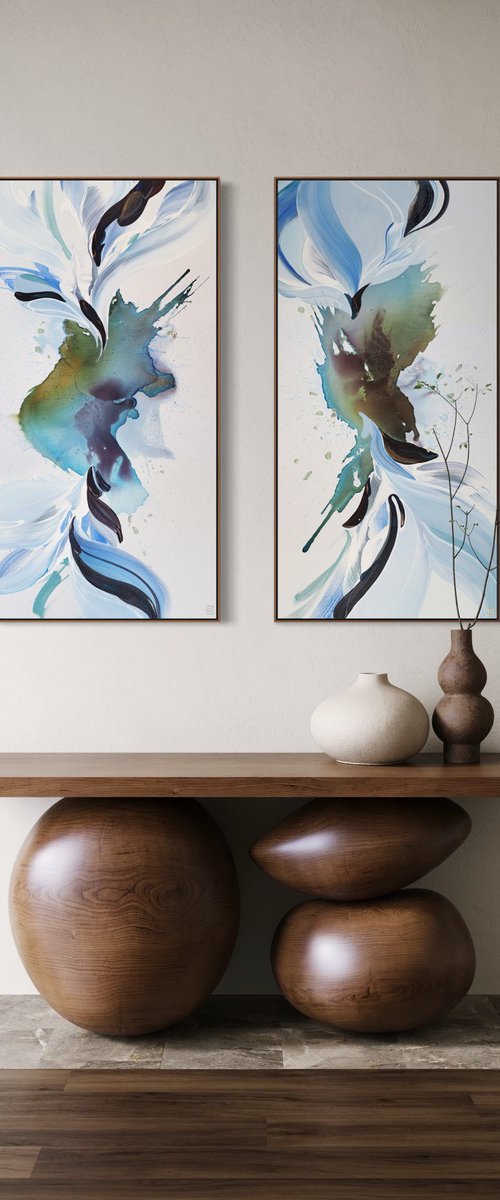 Above The Sky, Below The Sea Diptych by Novi Lim