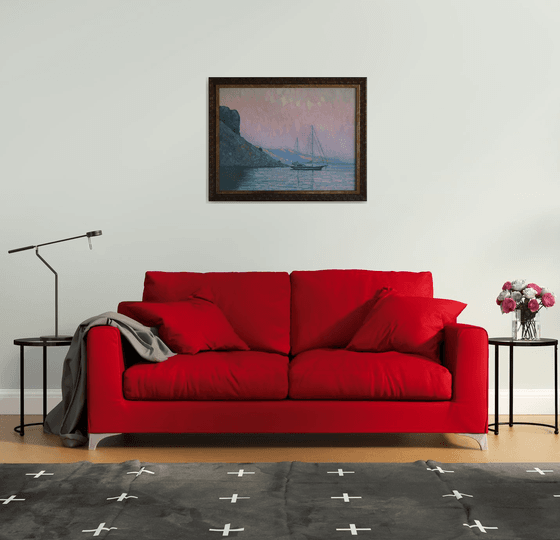 Sunset. Italian beach