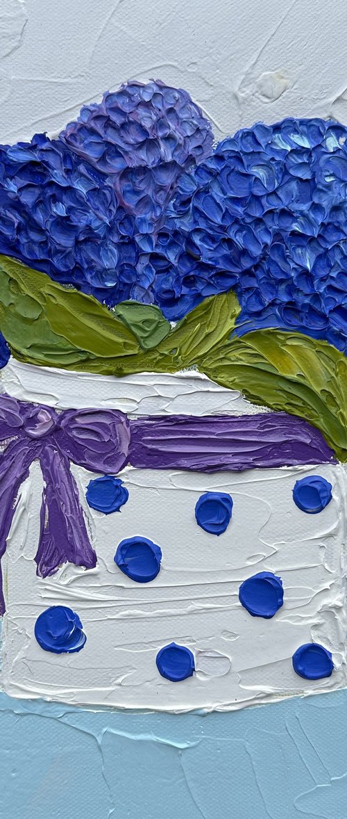 Still life with ydrangeas by Guzaliya Xavier