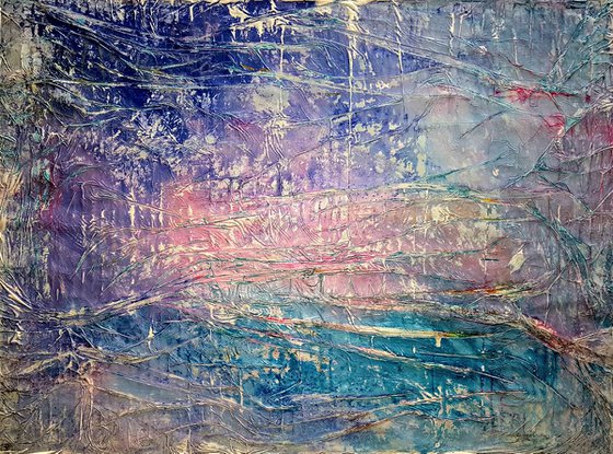 Have a good evening (n.241) - 80 x 60 x 2,50 cm - ready to hang - acrylic painting on stretched canvas