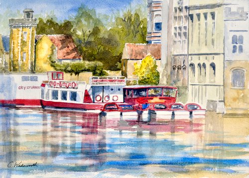 Hire boats, Lendal Bridge, York by Colin Wadsworth
