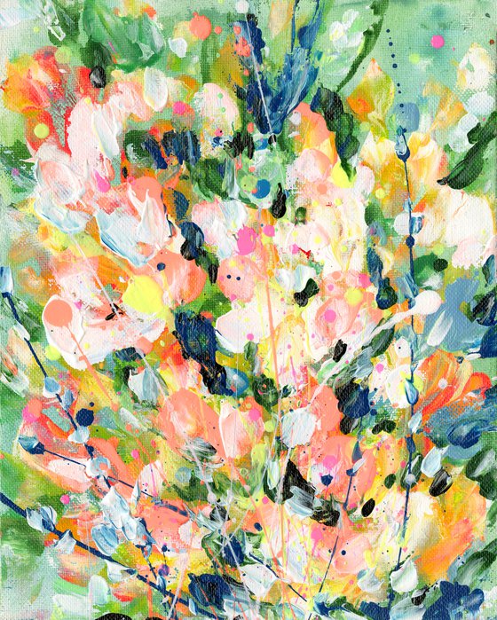 Floral Delight 5 - Floral Painting by Kathy Morton Stanion