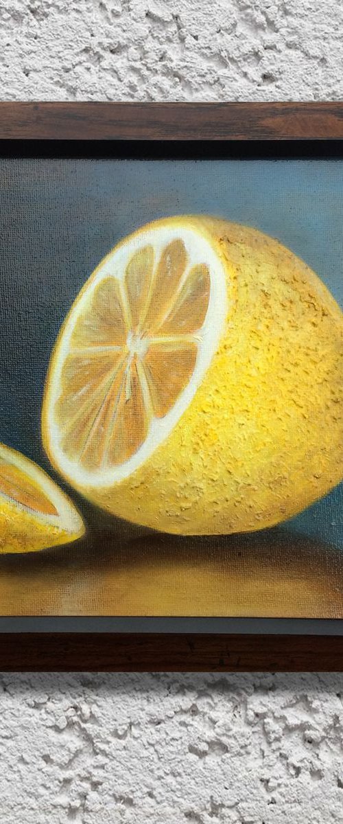 Still life with yellow Lemon. by Ira Whittaker