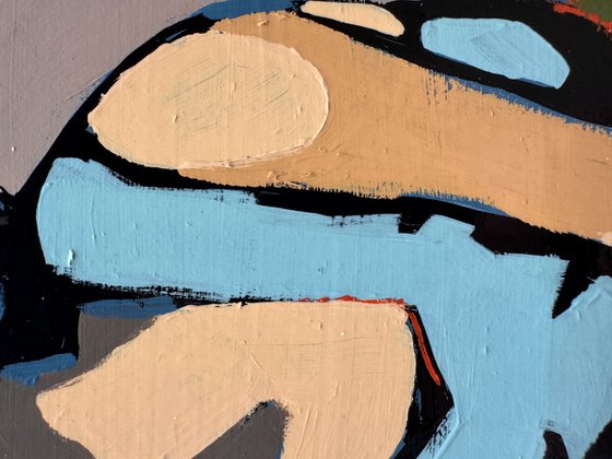 Clown Woman Painting - Original Art 8x8 inch