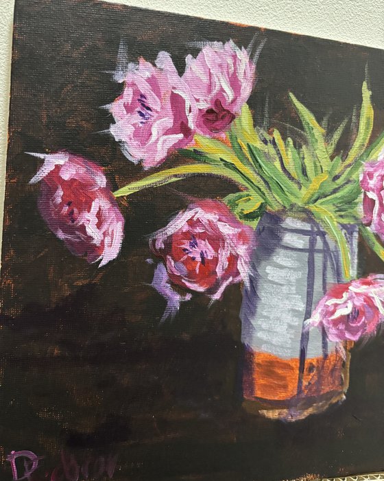 Pink Tulips Still Life