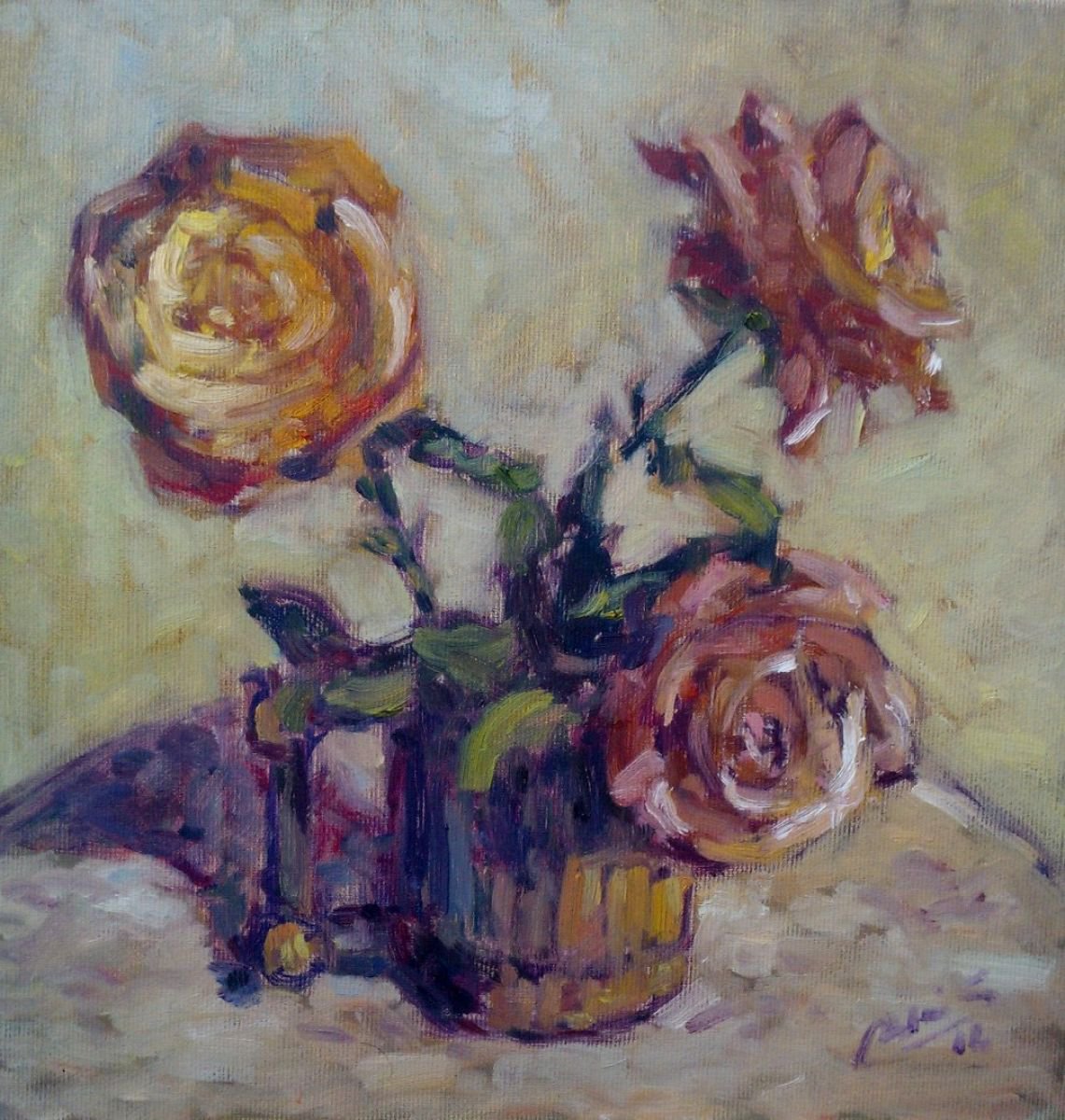3 roses by Sebastian Beianu