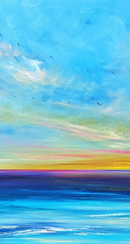 Call It Dreaming - Cornish Seascape, Art, Skyscape by Mel Graham