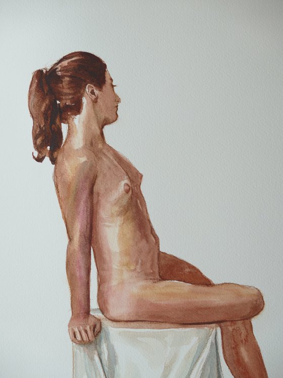Seated female nude