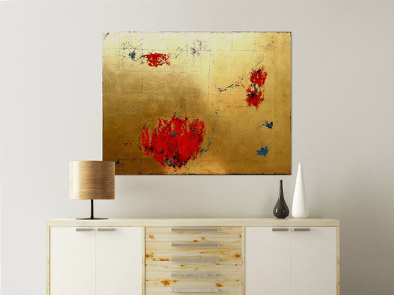 Gold  abstract painting  #00111