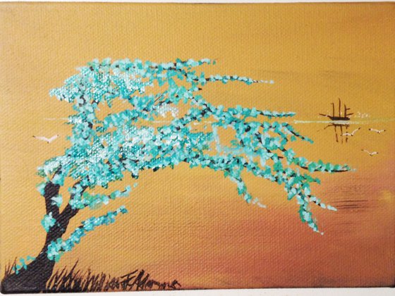 " Turquoise Blossoms "