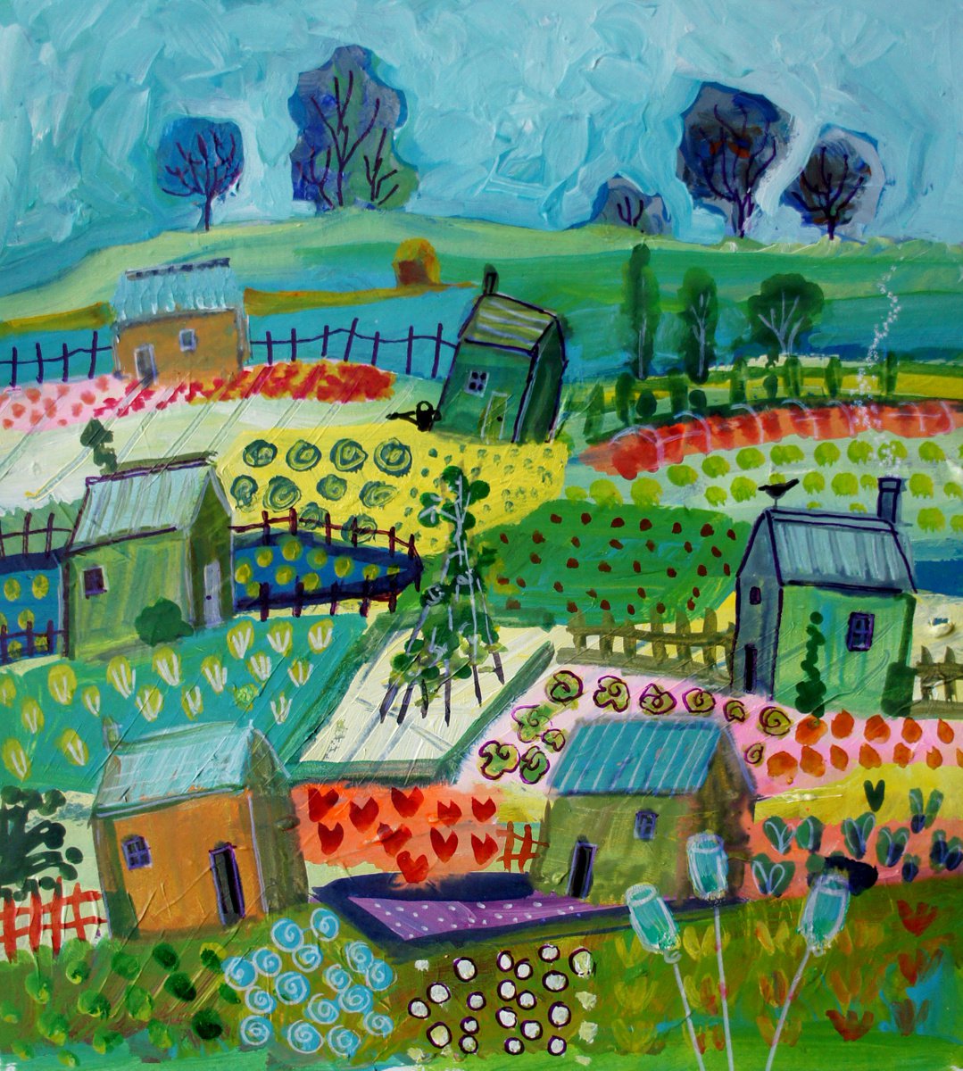 Springtime on the Allotment by Julia Rigby