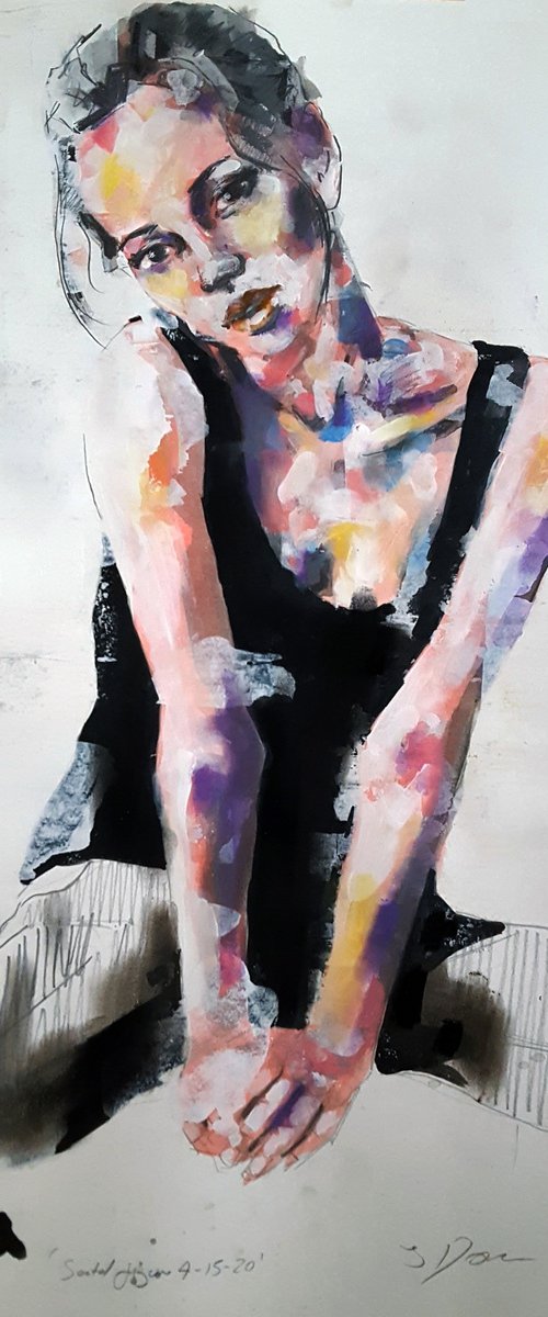 seated figure 4-15-20 by Thomas Donaldson