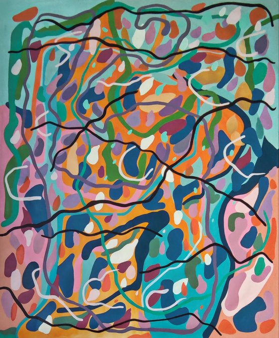 LARGE PAINTING. OCEAN DANCE