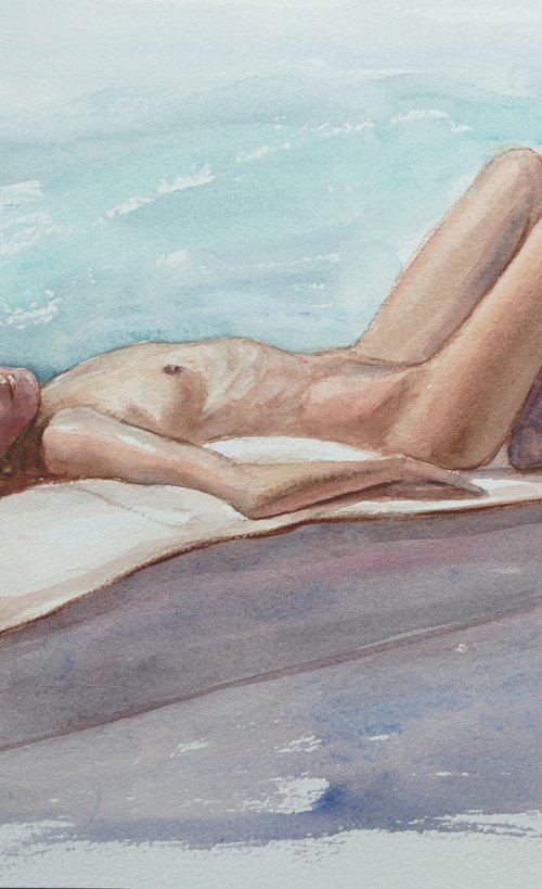 Reclining female nude by Rory O’Neill