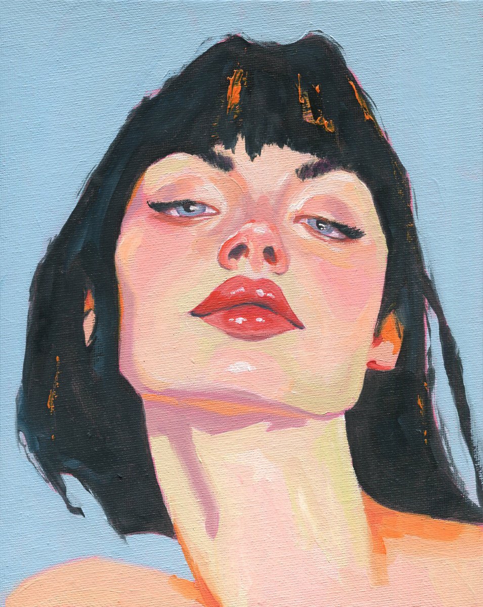 Impressionistic Portrait Oil Painting By Oleksii Iakurin, 8 X 10", A Thousand Stories 9, Original Artwork