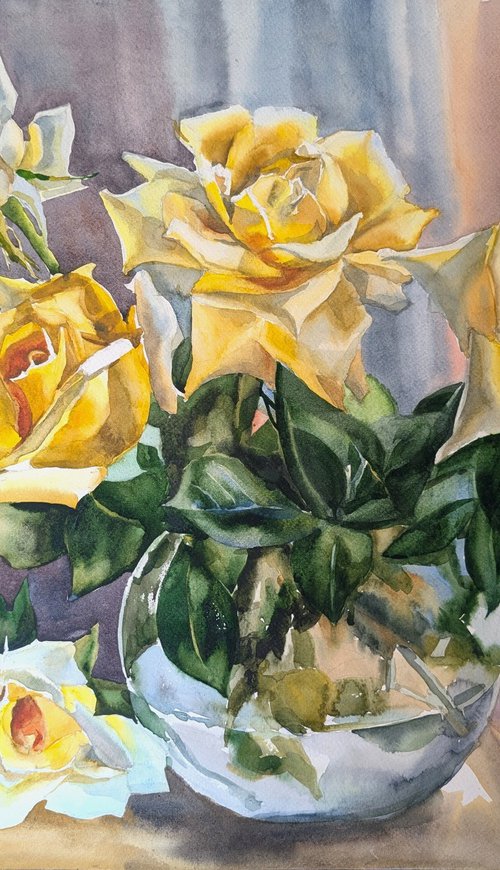 A bouquet of yellow roses by Yurii Pashkov