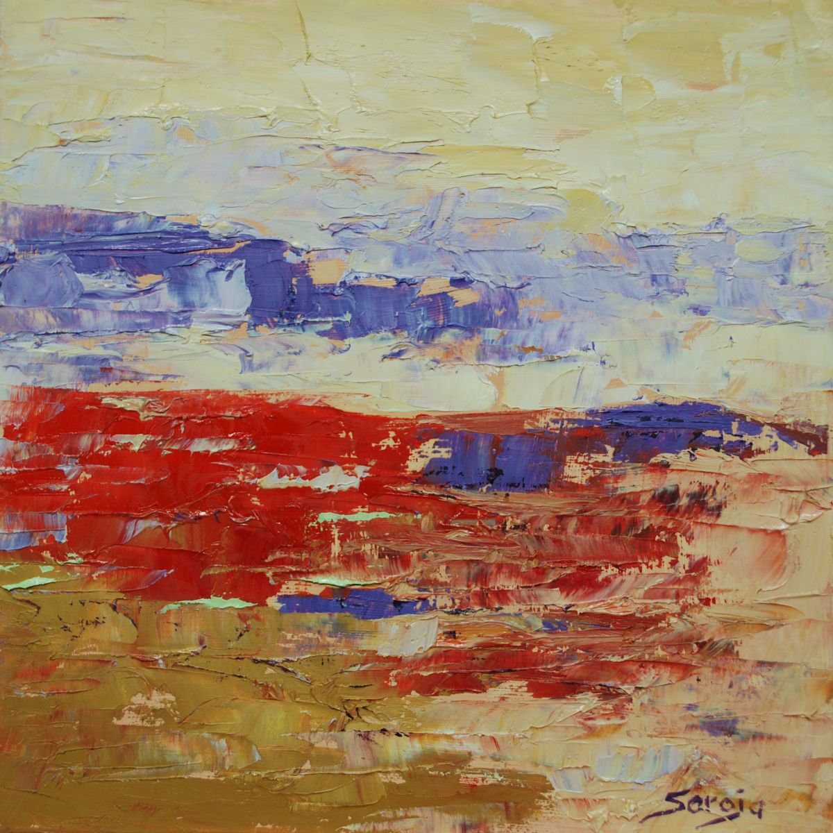 Red Sea (Ref#:1267-19Q) By Saroja Van Der Stegen, 9 X 9, Artwork For Sale On Artfinder
