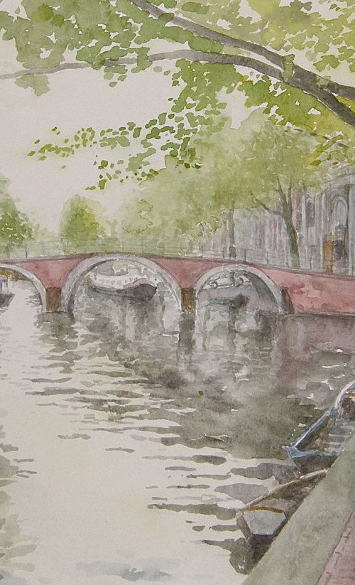 Amsterdam: The Prinsengracht in spring. by Oeds Offringa