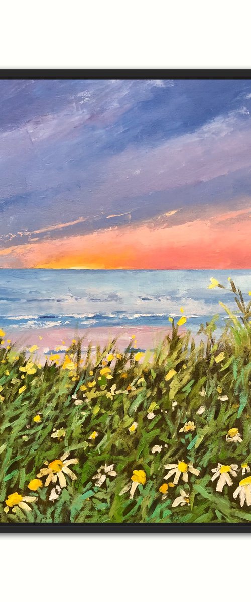 Wildflowers by the sea by Volodymyr Smoliak