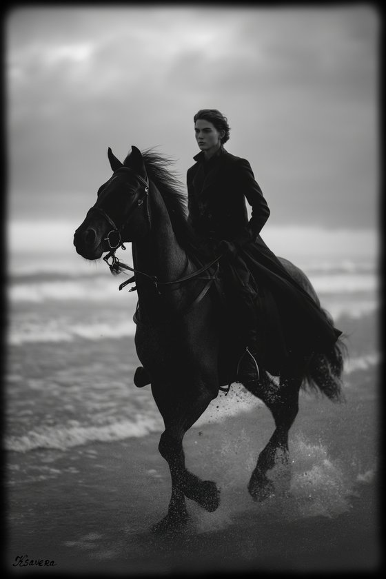 Lady and horse B0805L