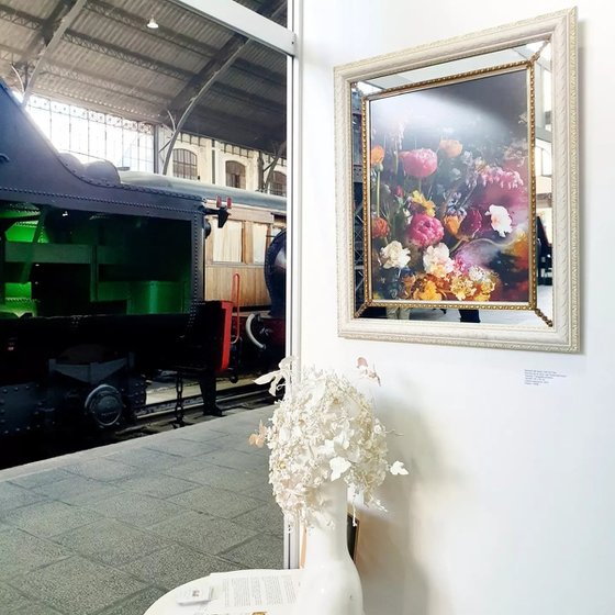 Baroque Flowers I (Framed in a unique Venetian frame)