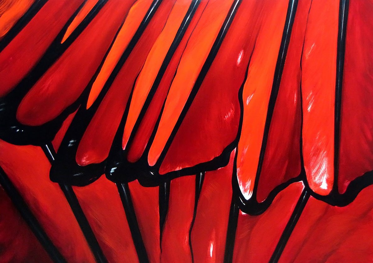 Impressionistic Animal Oil Painting By Igor Konovalov, 71 X 53, Wing One, Original Artwork