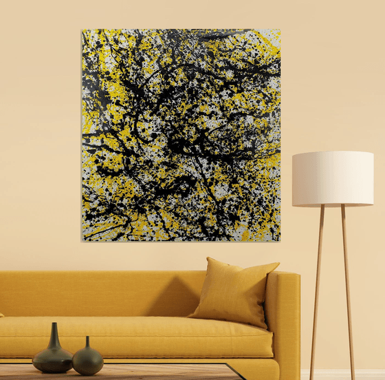 Extra large abstract artwork  (yellow)