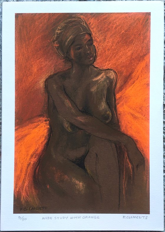Nude Study with Orange